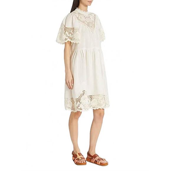 NEW ULLA JOHNSON tallulah dress in ivory - Picture 2 of 4